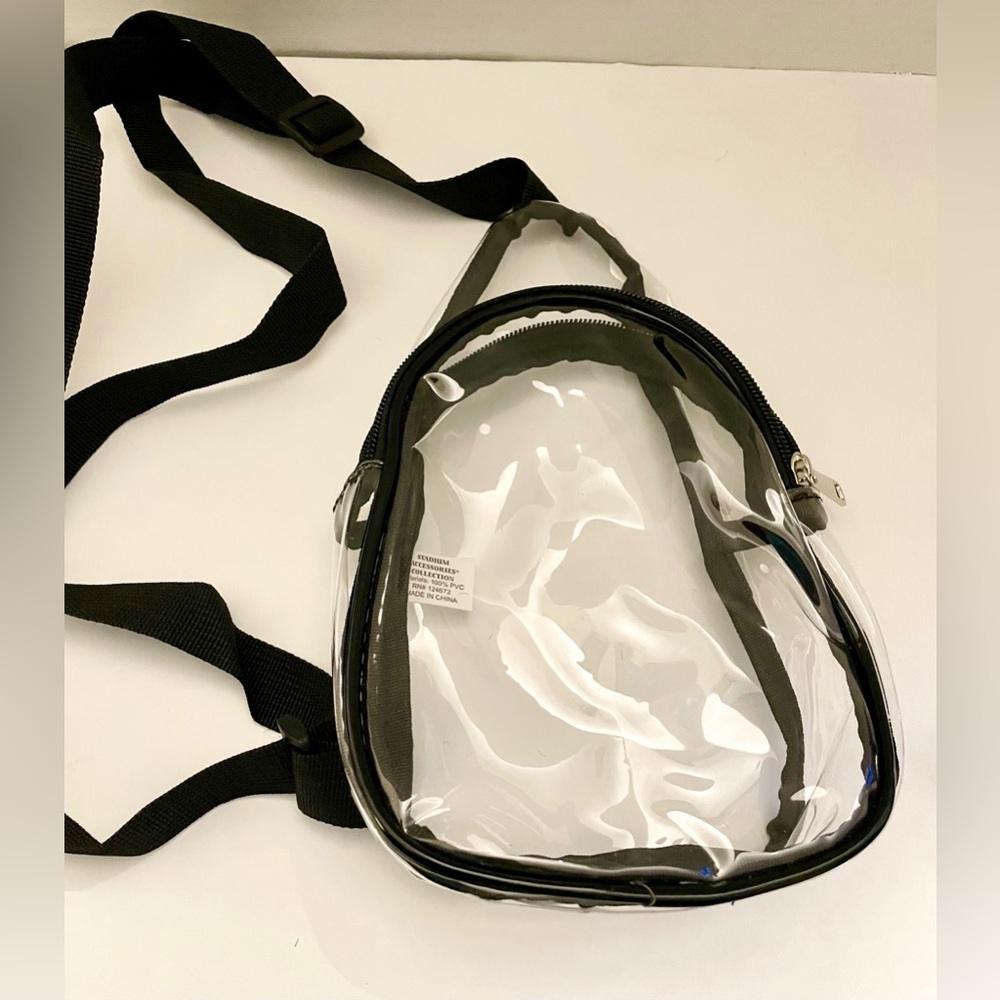 Clear Stadium /Concert Crossbody with Black Trim NWT - Picture 2 of 13